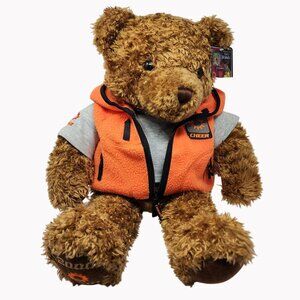 Limited Edition Gund 24" Wish Bear Cheer Teddy Bear 2000-2001 Orange Hoodie